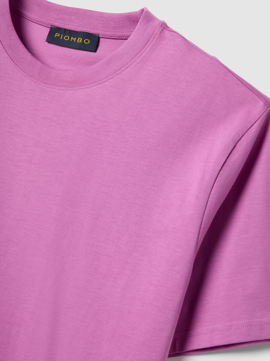 Pink relaxed fit pure cotton crew neck T-shirt_5