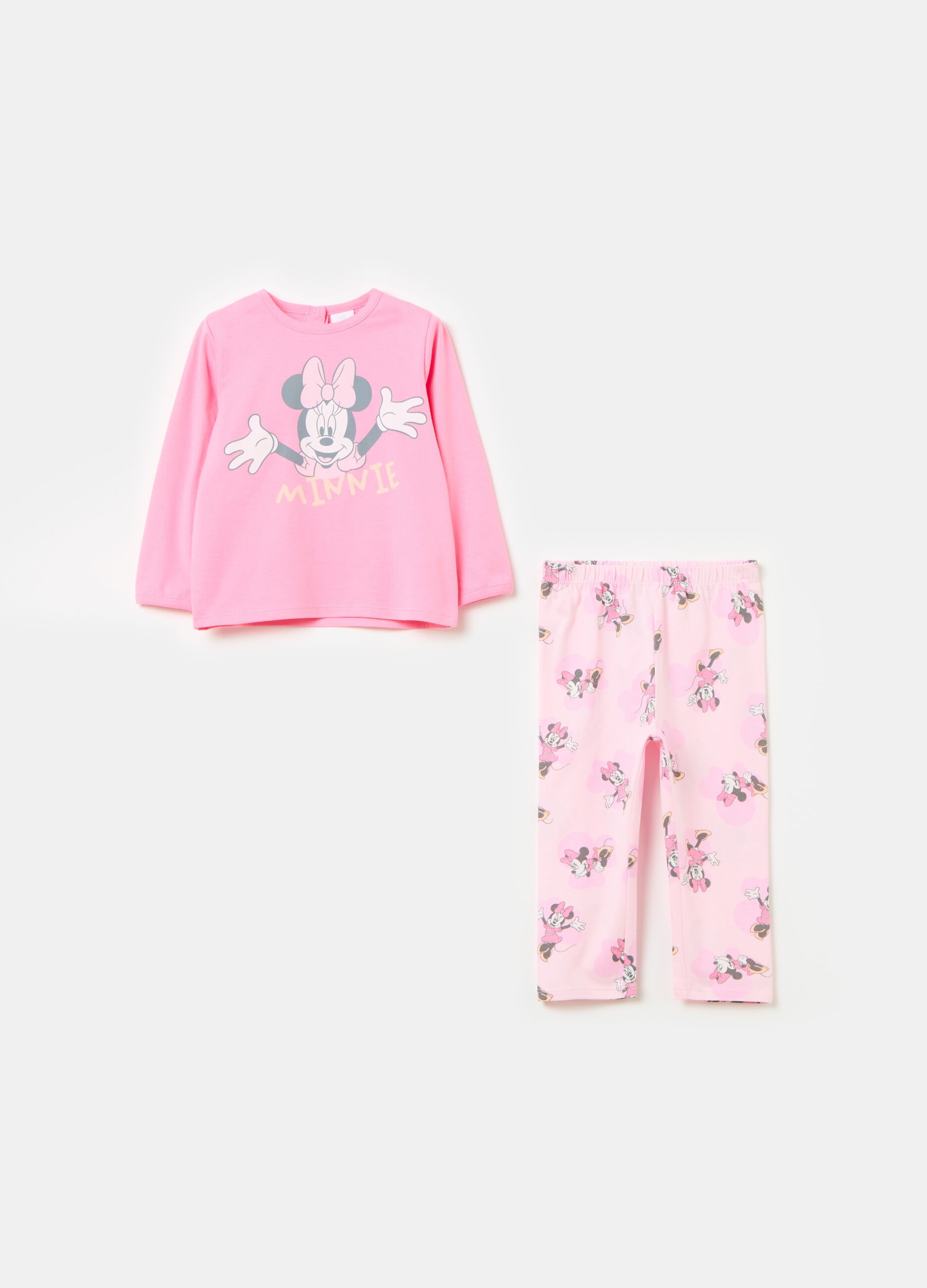 Pijama de algodón orgánico con estampado Minnie