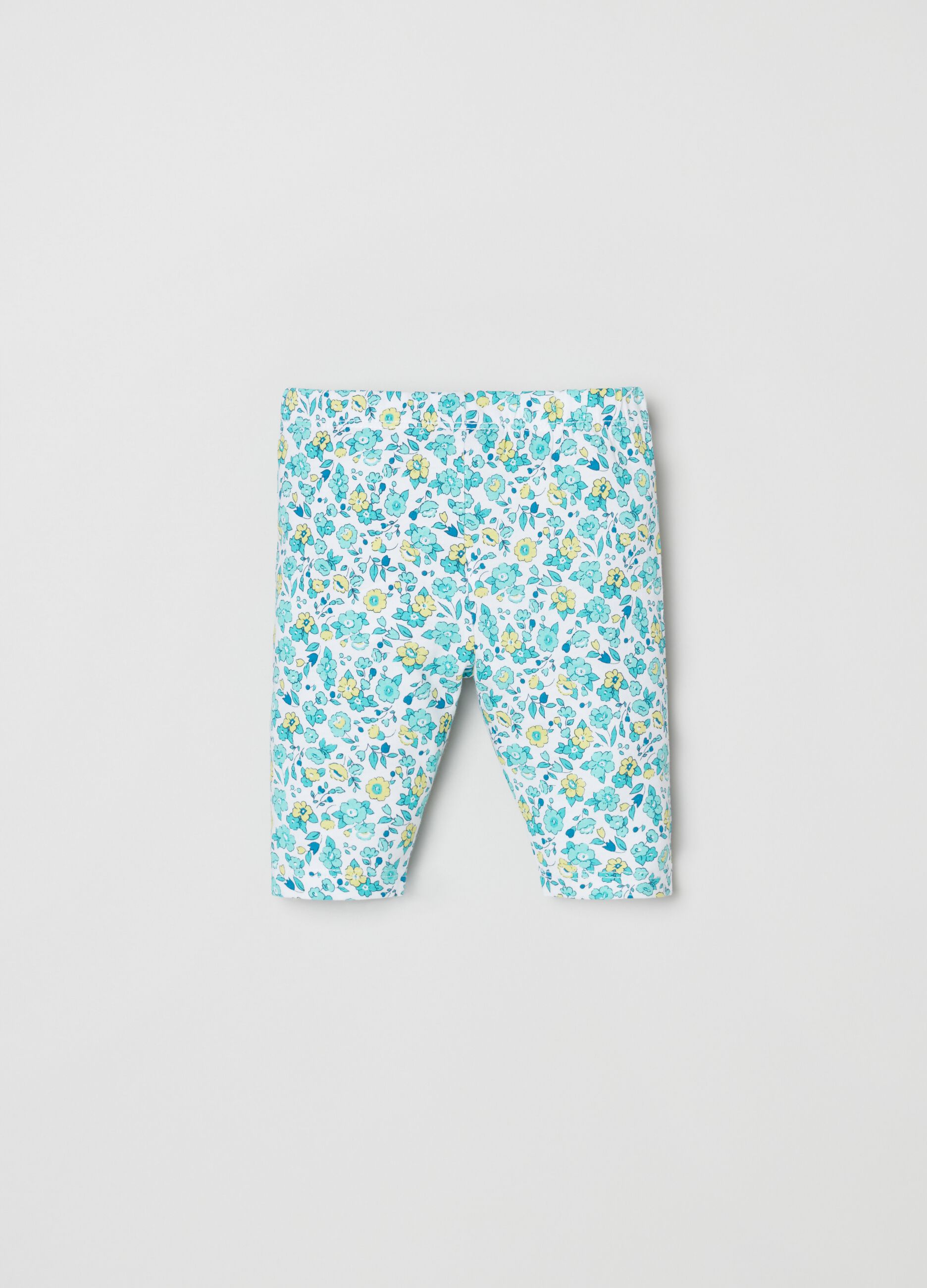 Three-quarter leggings with floral print