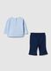 Baby multicolour pure cotton sweatshirt trousers set with glitter_1