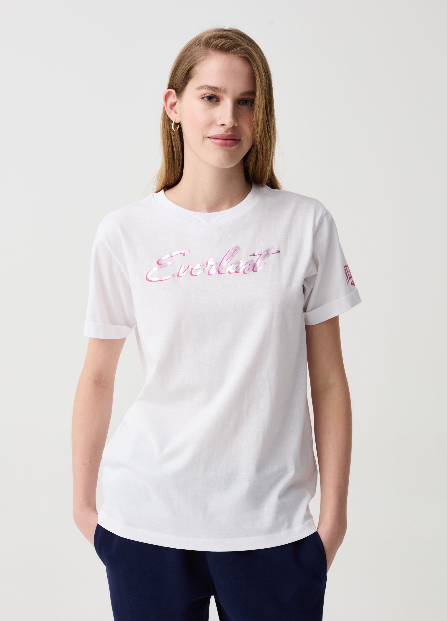 T-shirt with logo print in foil