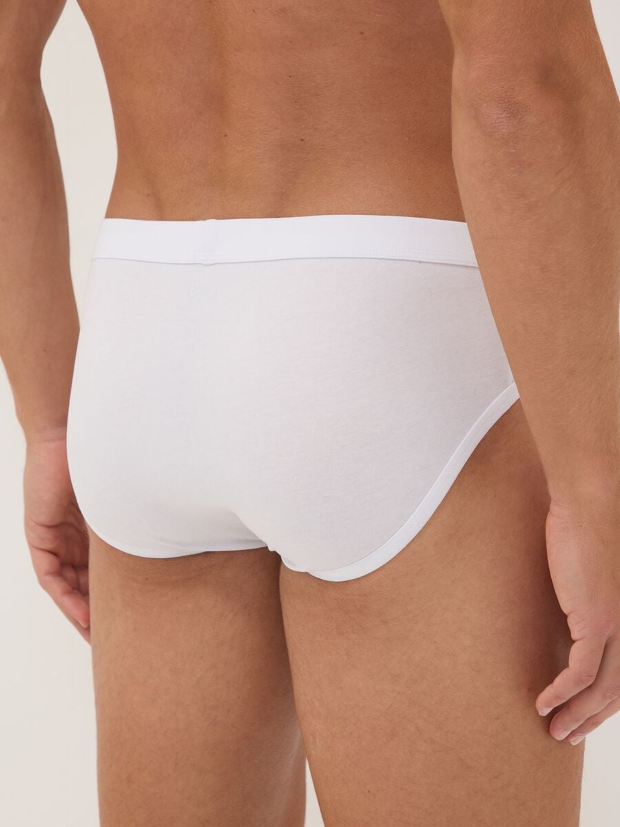 3er-Pack weisse Slips aus elastischer extrafeiner Baumwolle_2
