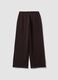Braune Jogger aus reiner Baumwolle mit elastischem Bund, Oversize-Fit_2