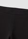Black flared-fit stretch cotton leggings for girls_2