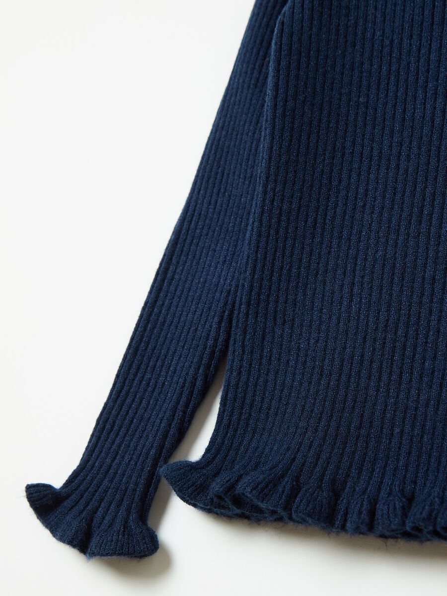 Ribbed pullover with frills_3