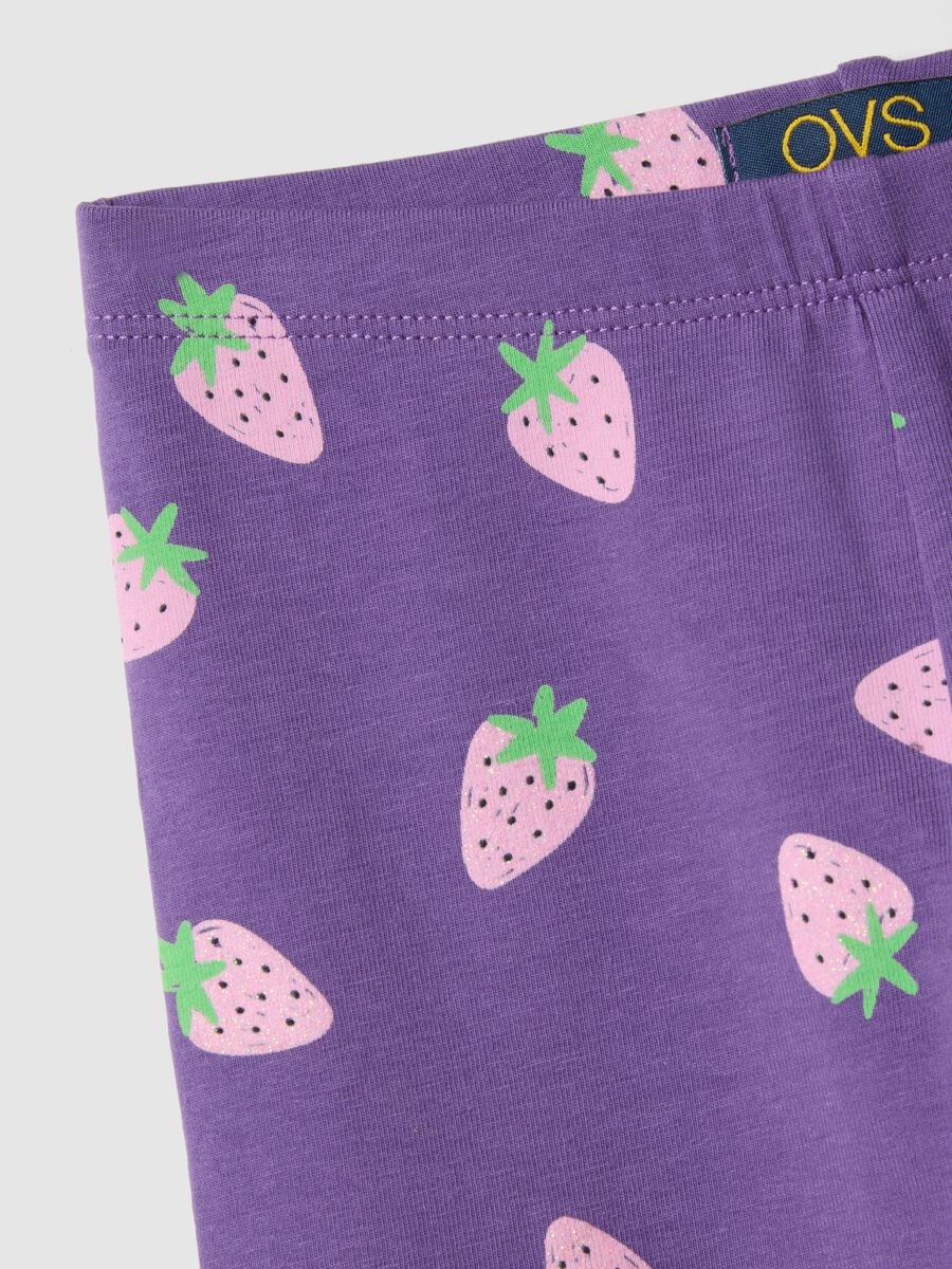 Girls' Skinny Organic Cotton Stretch Purple Leggings_3