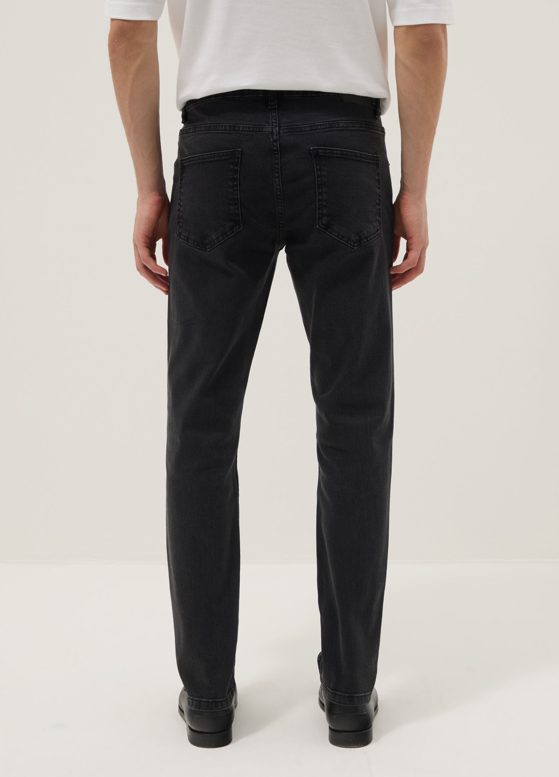 Schwarze Skinny-Fit-Jeans aus Stretch-Baumwolle