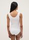 White stretch viscose vest top regular fit deep V with lace_2