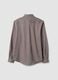Taupe grey pure cotton flannel shirt, button-down, regular fit_2