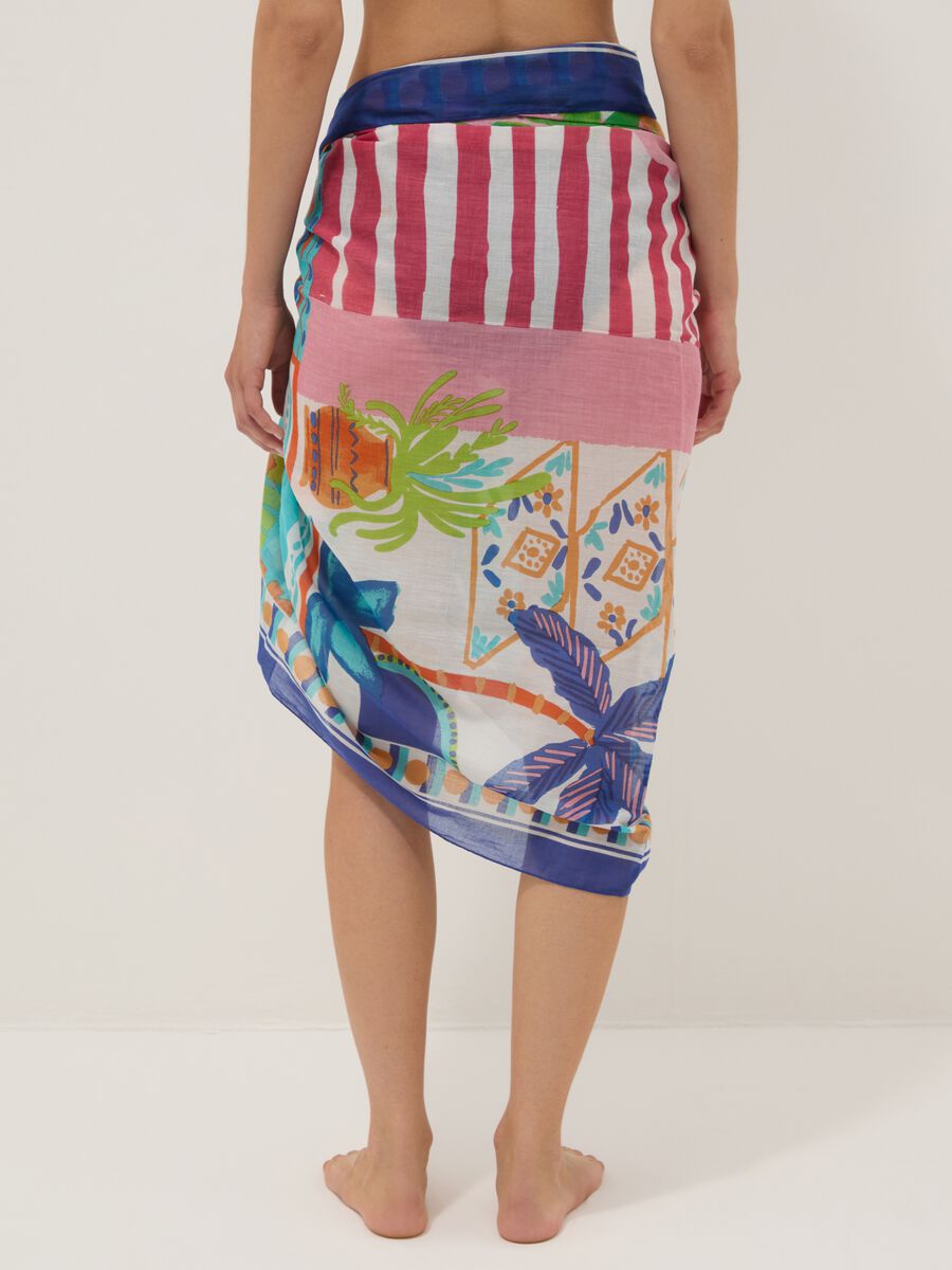 Multicoloured pure cotton pareo_2