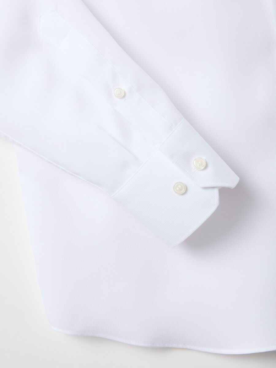 White pure cotton regular fit shirt_1