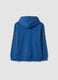Blue cotton-blend hoodie with crew neck_2