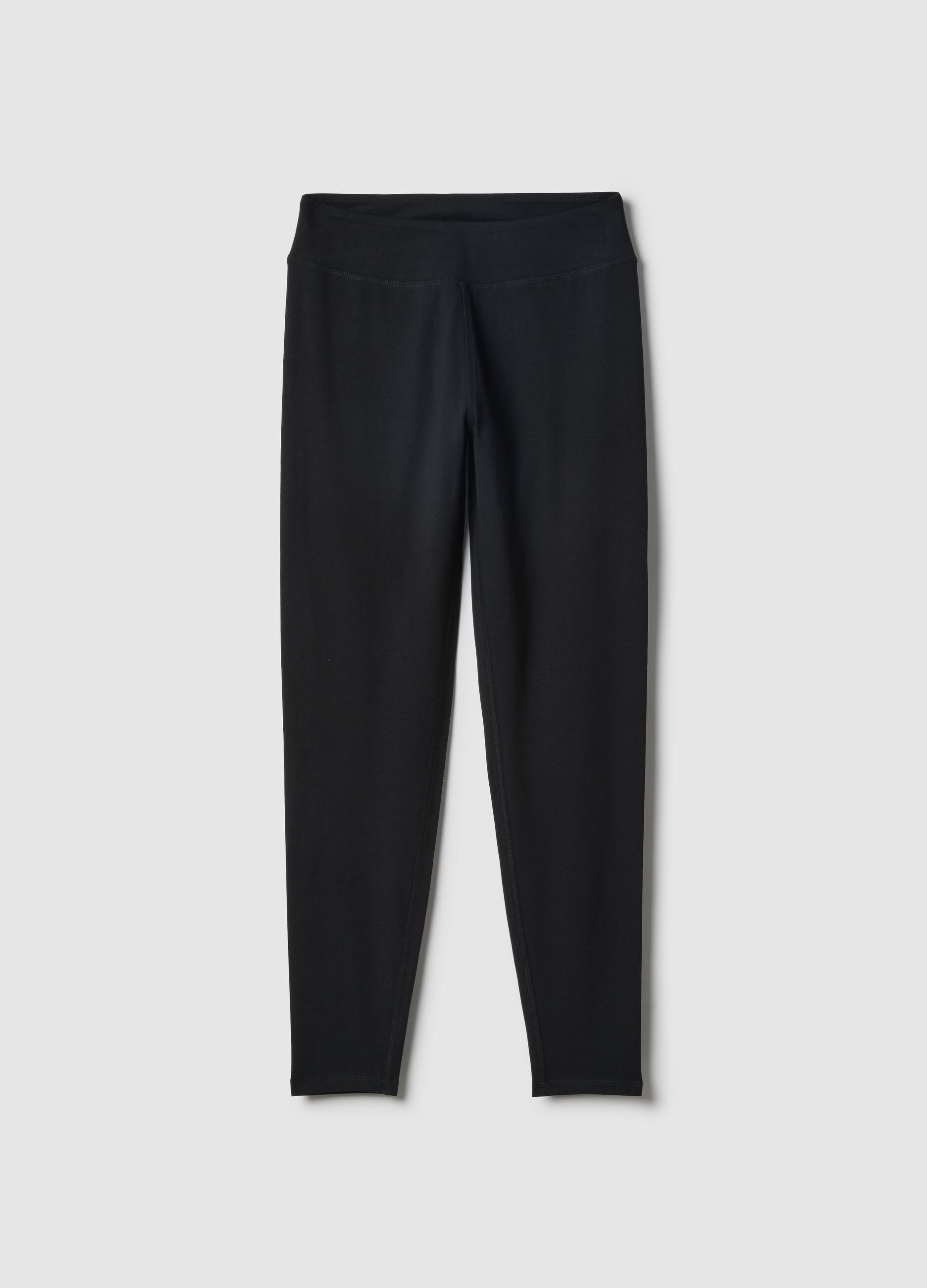 Schwarze Slim-Fit Leggings aus elastischer Baumwolle