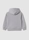 Sweatshirt cinzenta em mistura de algod&atilde;o com capuz e gola redonda_1