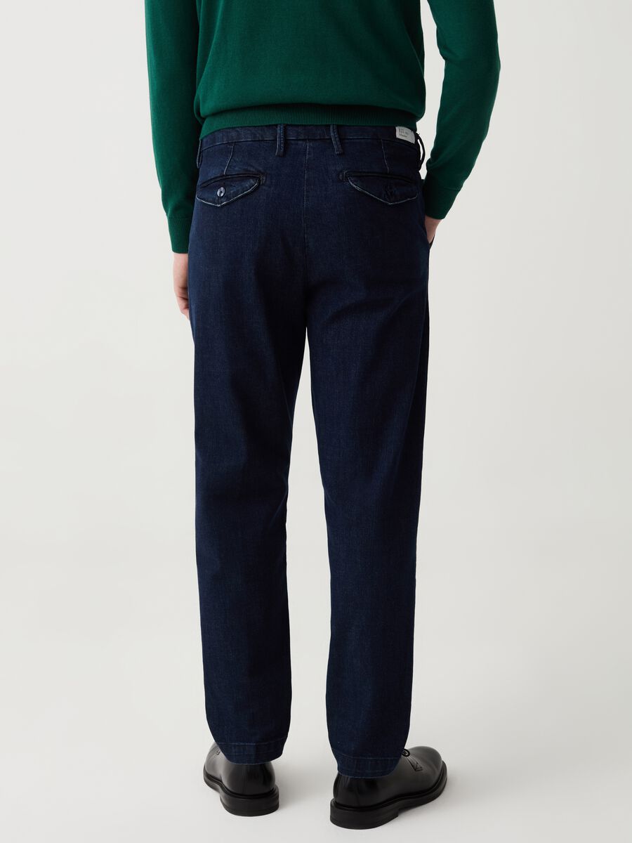 B.ST 1957 comfort-fit chino trousers in denim_2