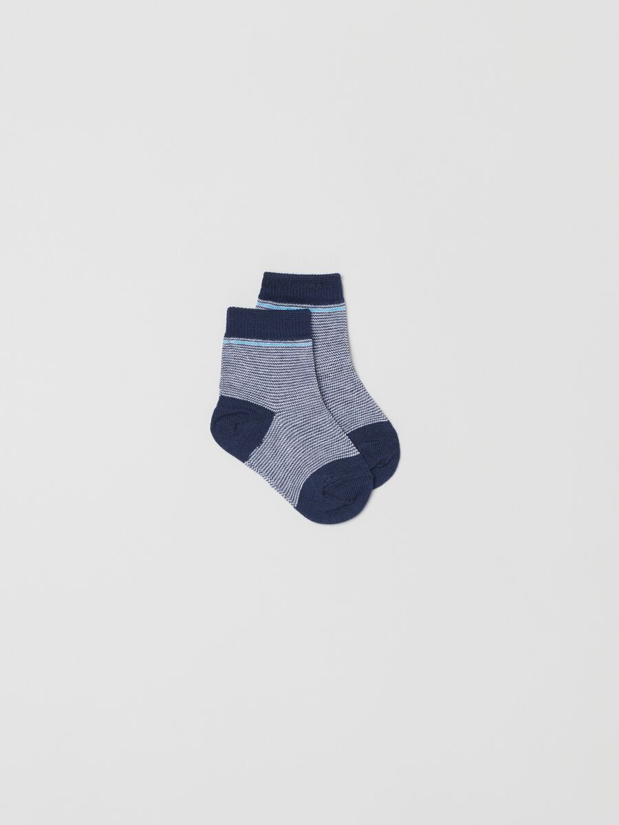 Three-pair pack socks with striped pattern_1