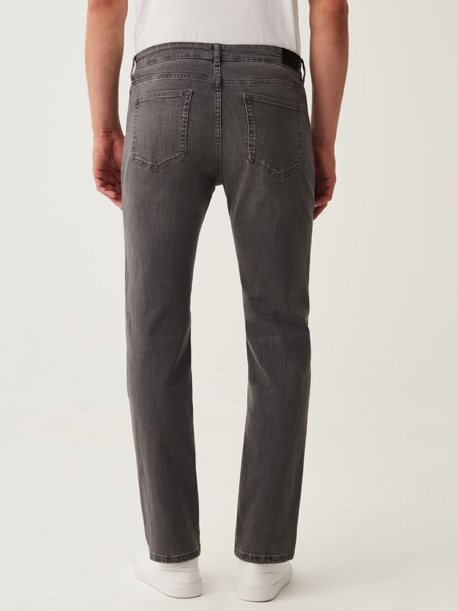 Regular-fit cross-hatch cotton jeans_2
