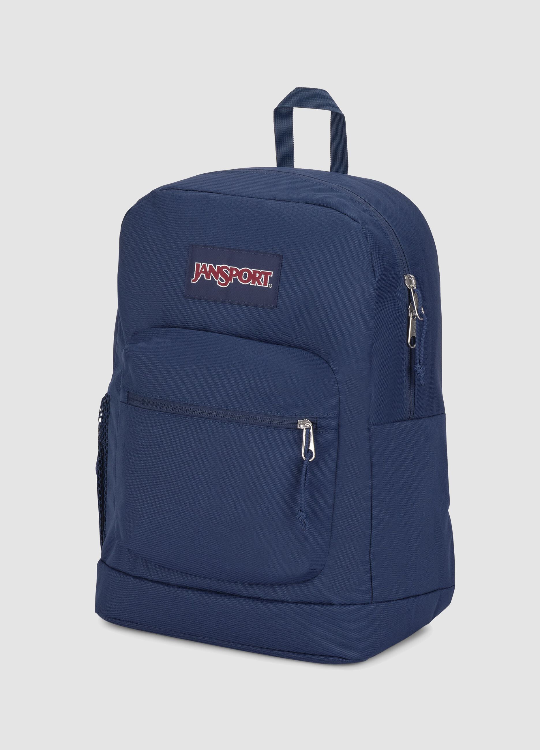 Zaino blu con tasca frontale