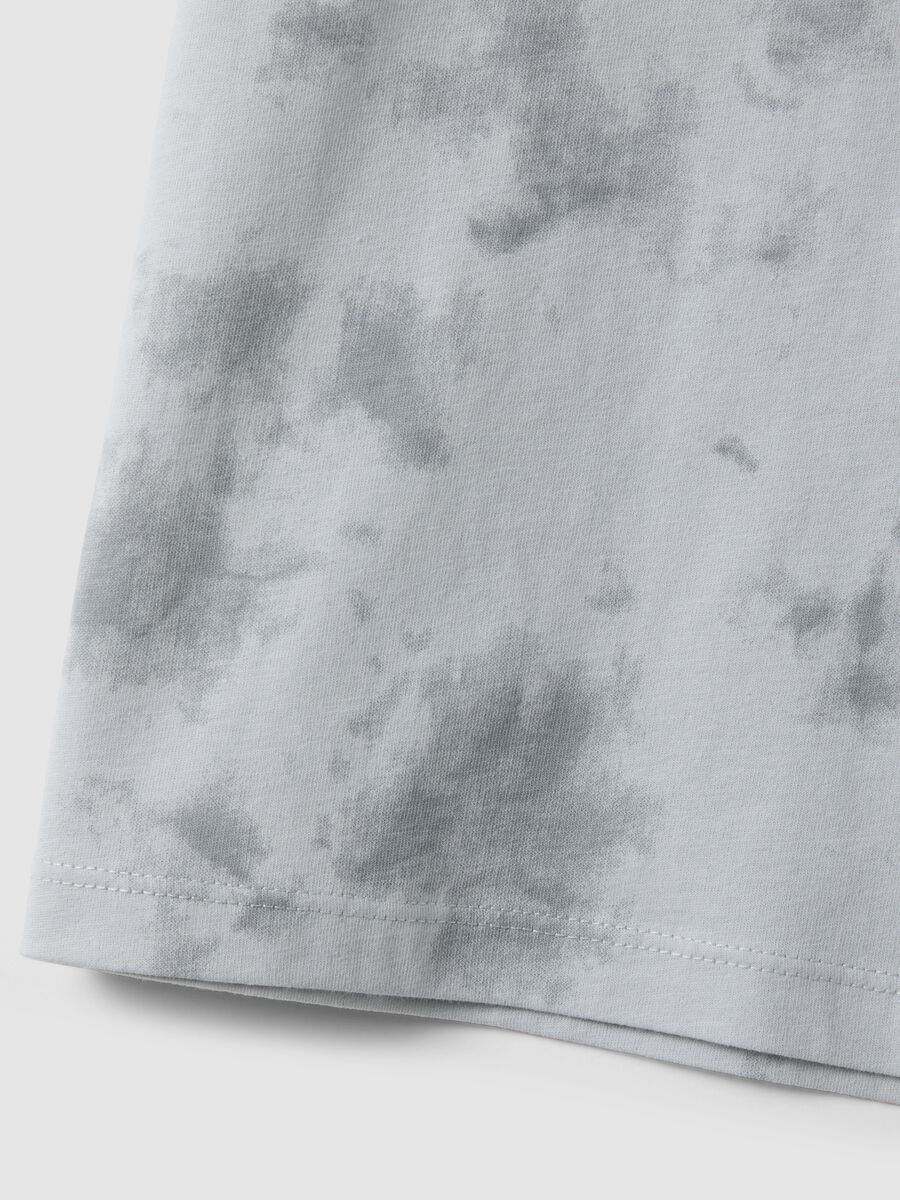 Kinder Grau Tie-Dye T-Shirt aus Reiner Baumwolle Regul&auml;re Passform_3