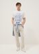 Wei&szlig;es T-Shirt aus reiner Baumwolle mit Print, Regular Fit_1
