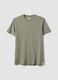 Green pure cotton regular-fit short-sleeve T-shirt_0