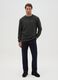 Regular fit grey-blue wool blend sweater_0
