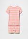 Rosa gestreifte Baumwollpyjamas GAP Kids_1