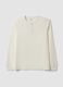 White regular-fit honeycomb viscose-blend T-shirt_0