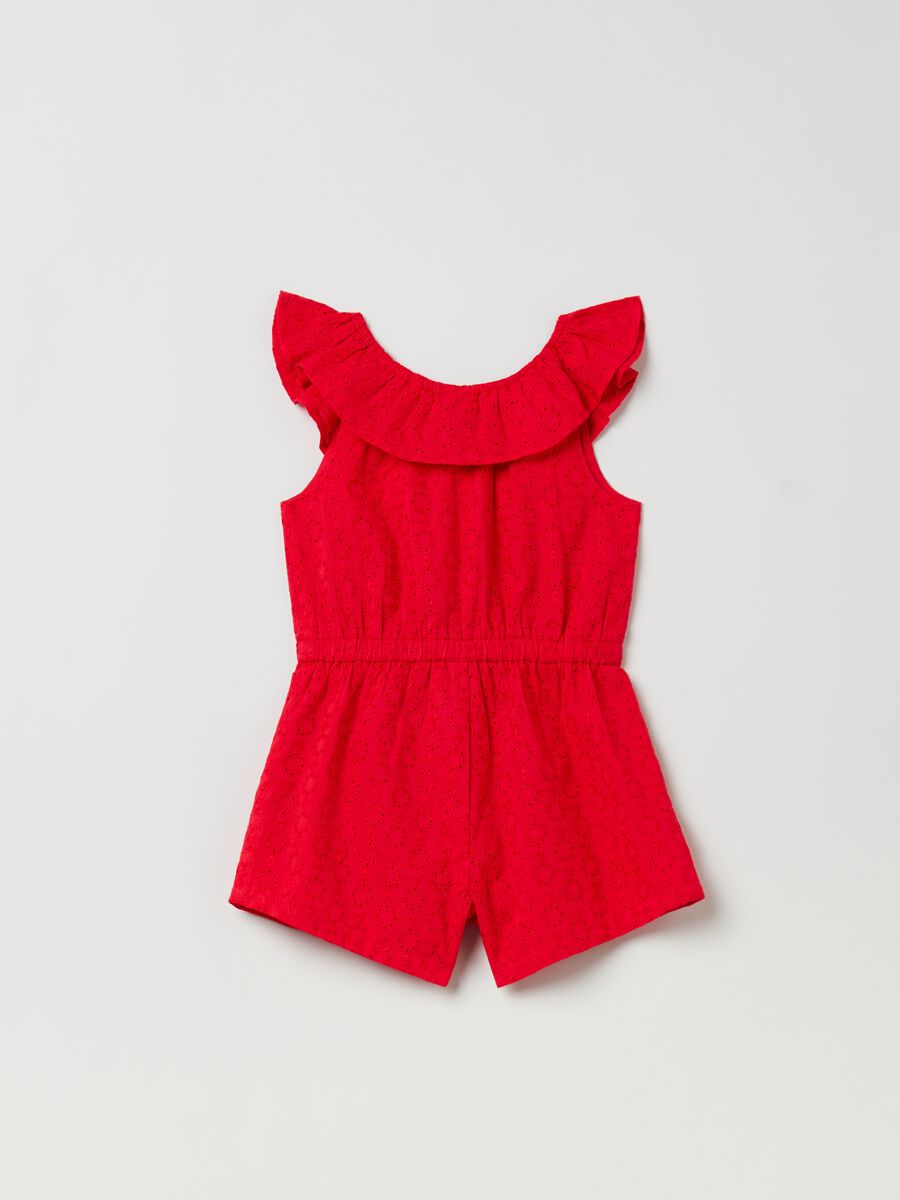 Broderie anglaise cotton romper suit_1