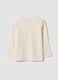 Maglietta beige girocollo in puro cotone organico_1