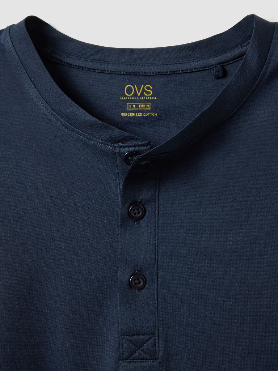 Blue pure cotton regular-fit T-shirt_1