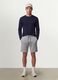 Graue Shorts aus Baumwollmix mit elastischem Bund, Regular Fit_0