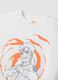White pure cotton regular fit T-shirt with Naruto print_5