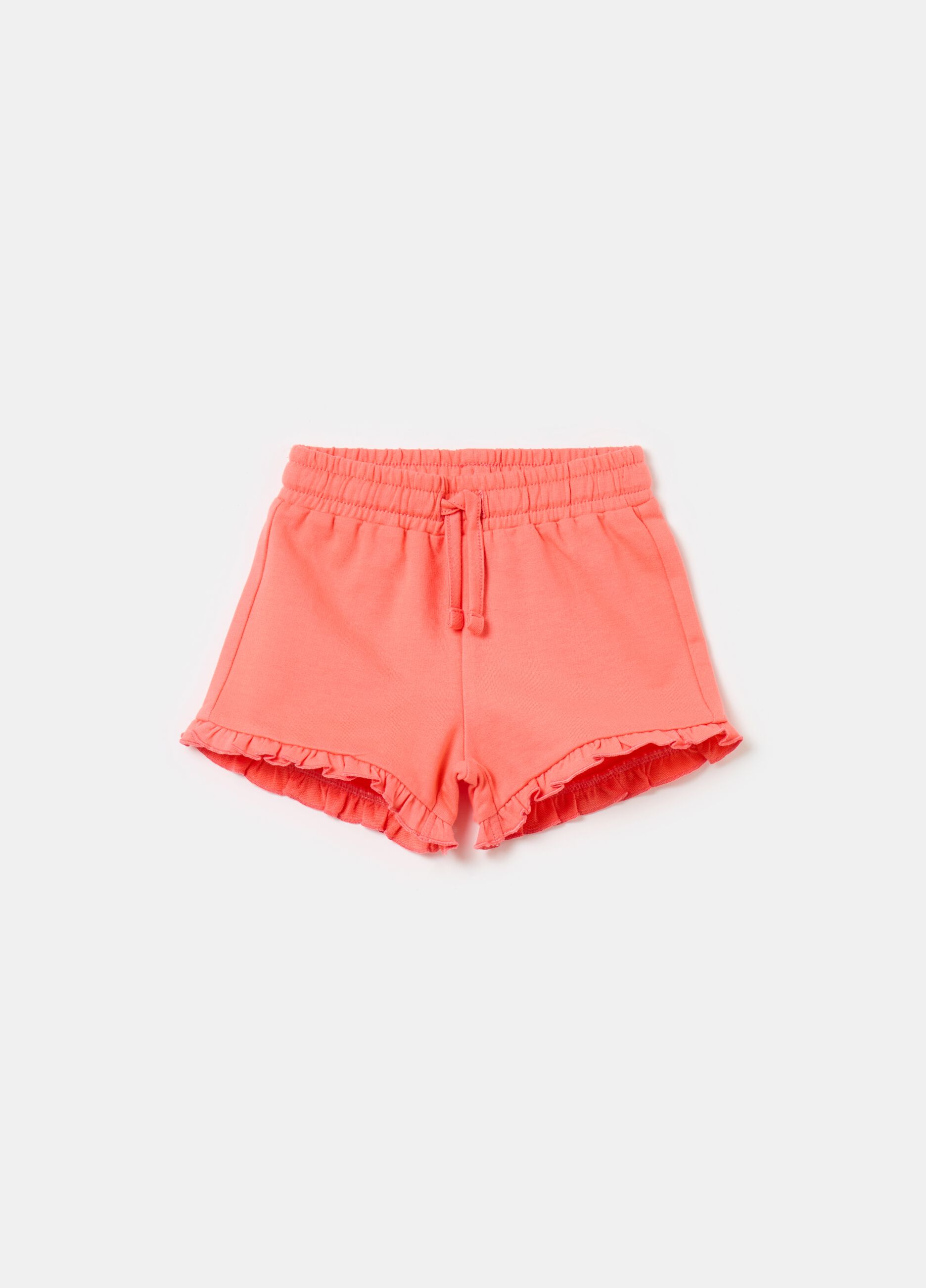 Shorts con coulisse e rouches
