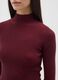 Burgundy High Neck Fitted Sweater_3
