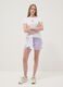 Girls' purple 100% cotton shorts, regular fit_0