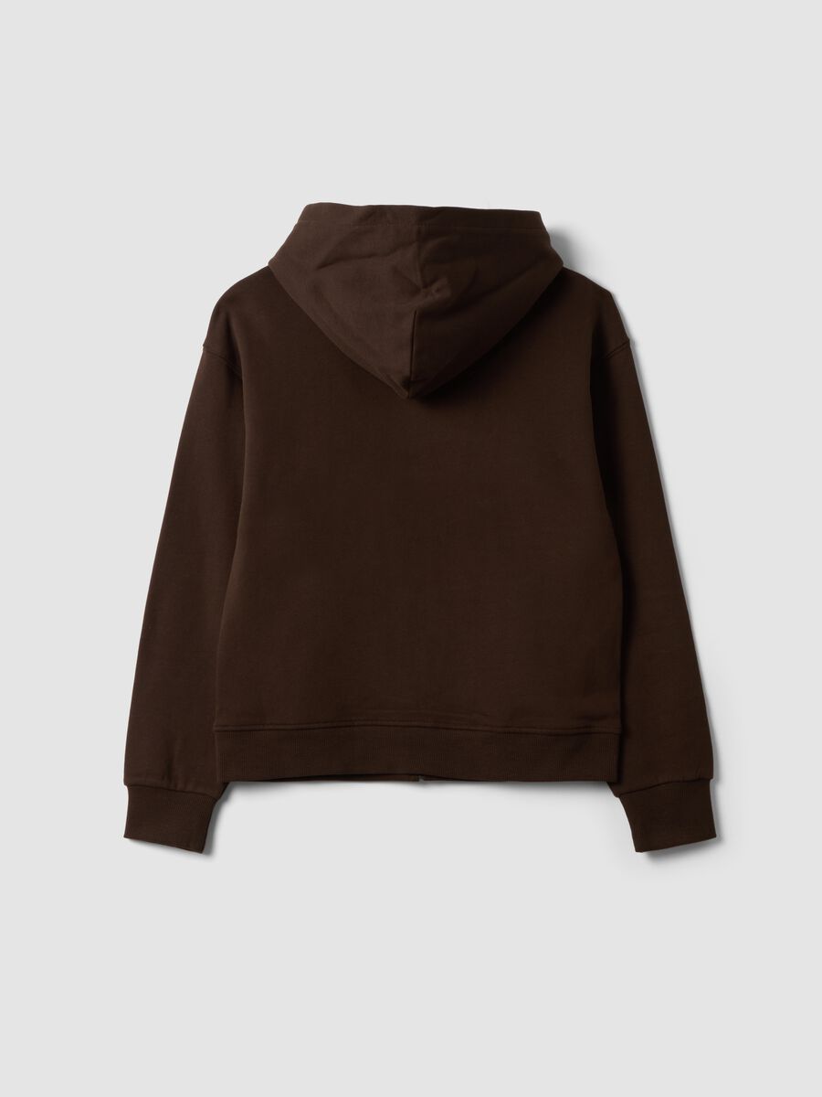 Brown organic cotton hoodie in relaxed fit_5
