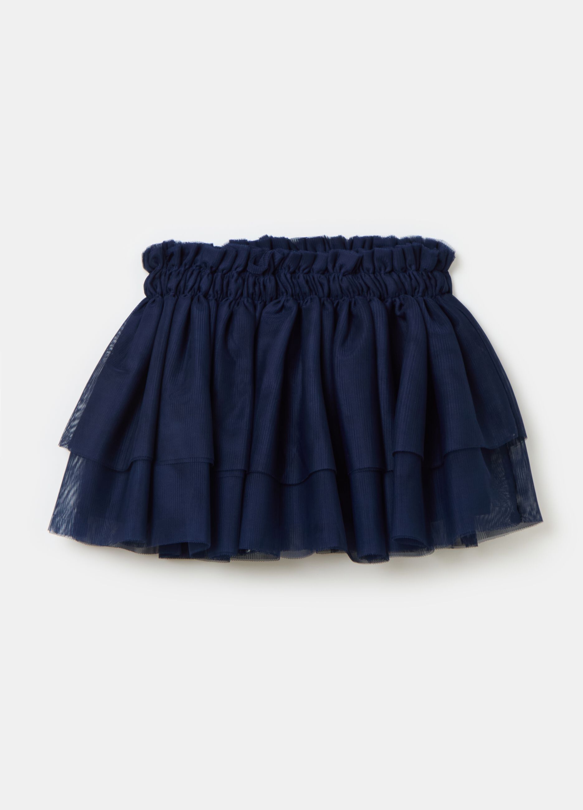 Tulle skirt with flounce
