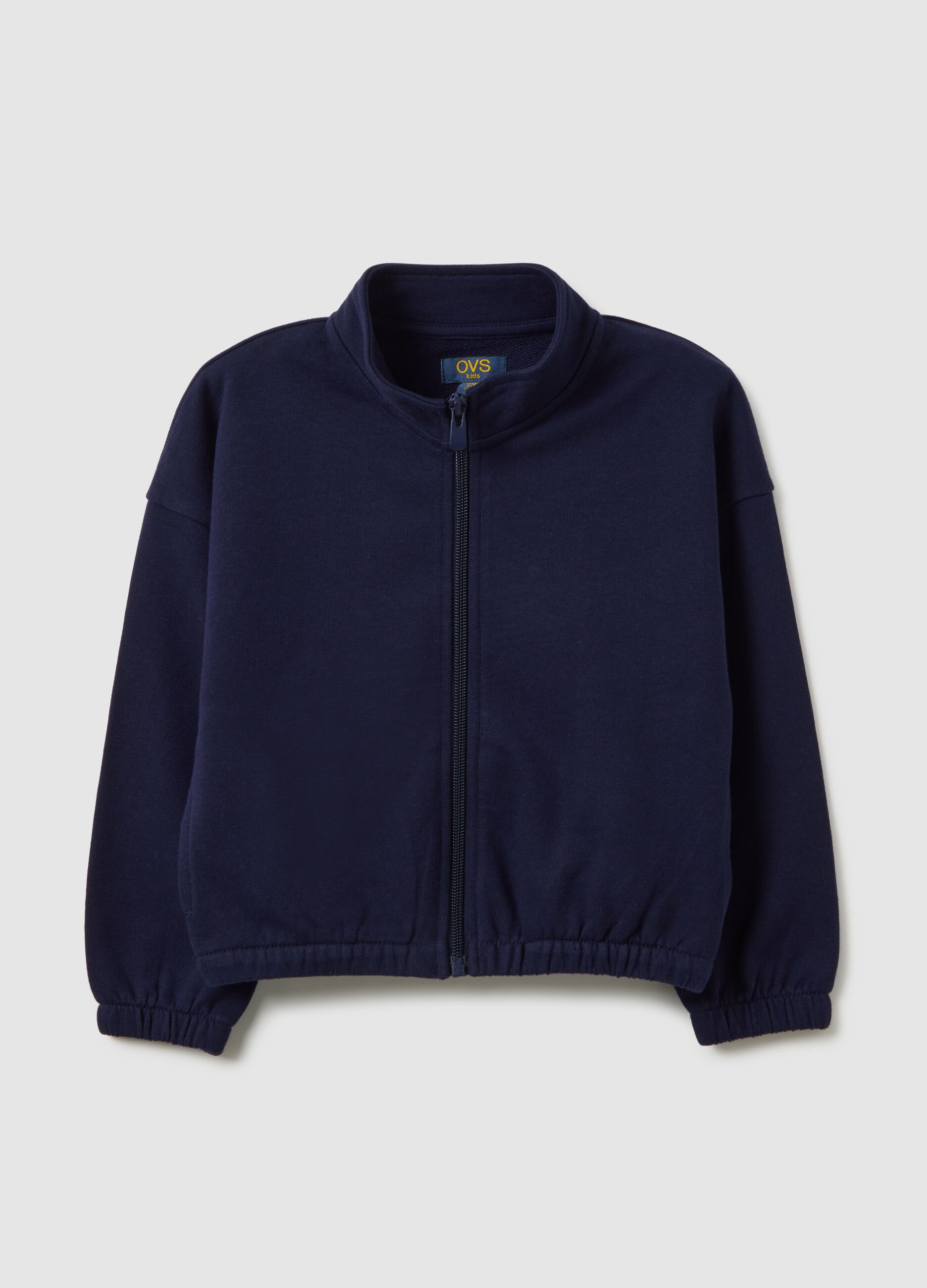Children's pure cotton oversized blue sweatshirt