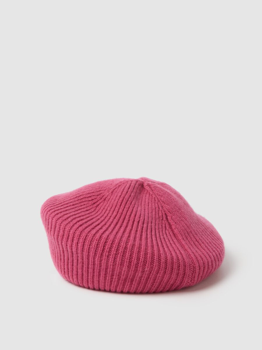 Girls' Pink Pure Wool Beret_1