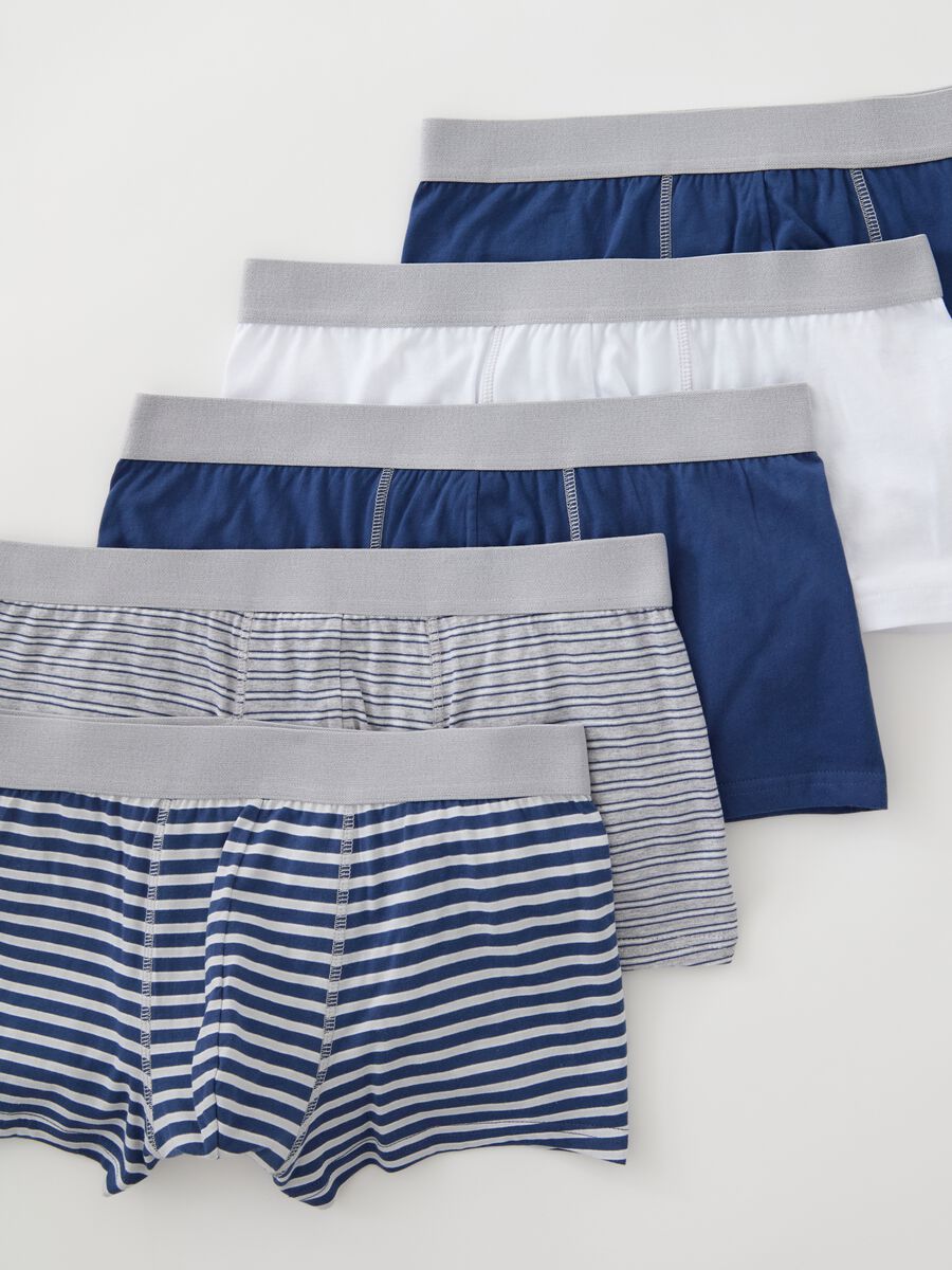 Five-pack stretch organic cotton boxer shorts with pattern_3