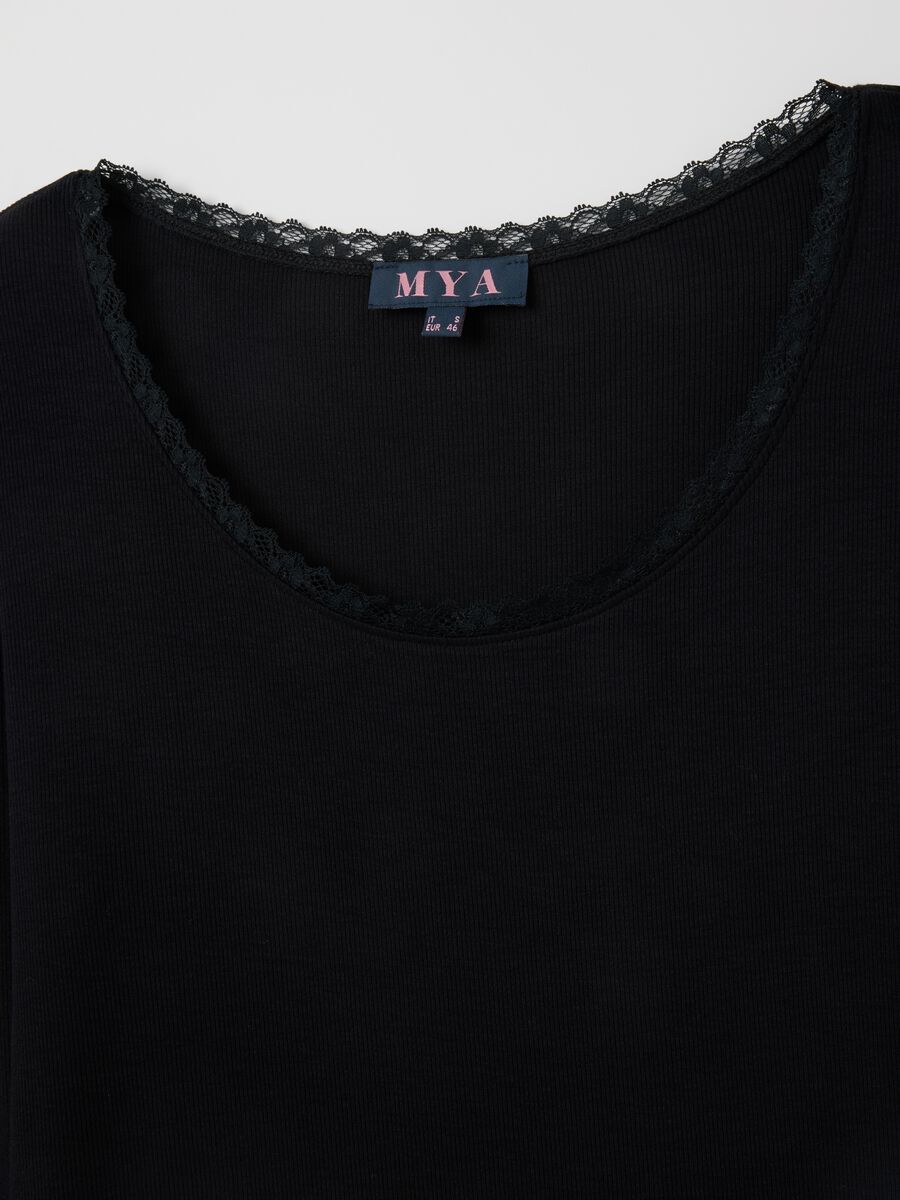 Black long-sleeve regular fit T-shirt_5