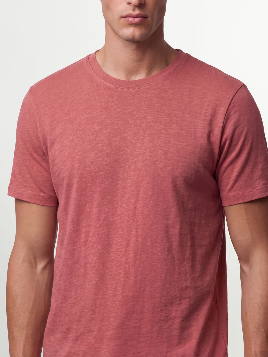 T-shirt rosa em algod&atilde;o puro de manga curta, corte regular_3