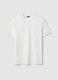 White crew neck pure cotton T-shirt regular fit_4