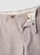 Beige Slim-Fit-Hosen aus reinem Leinen_1