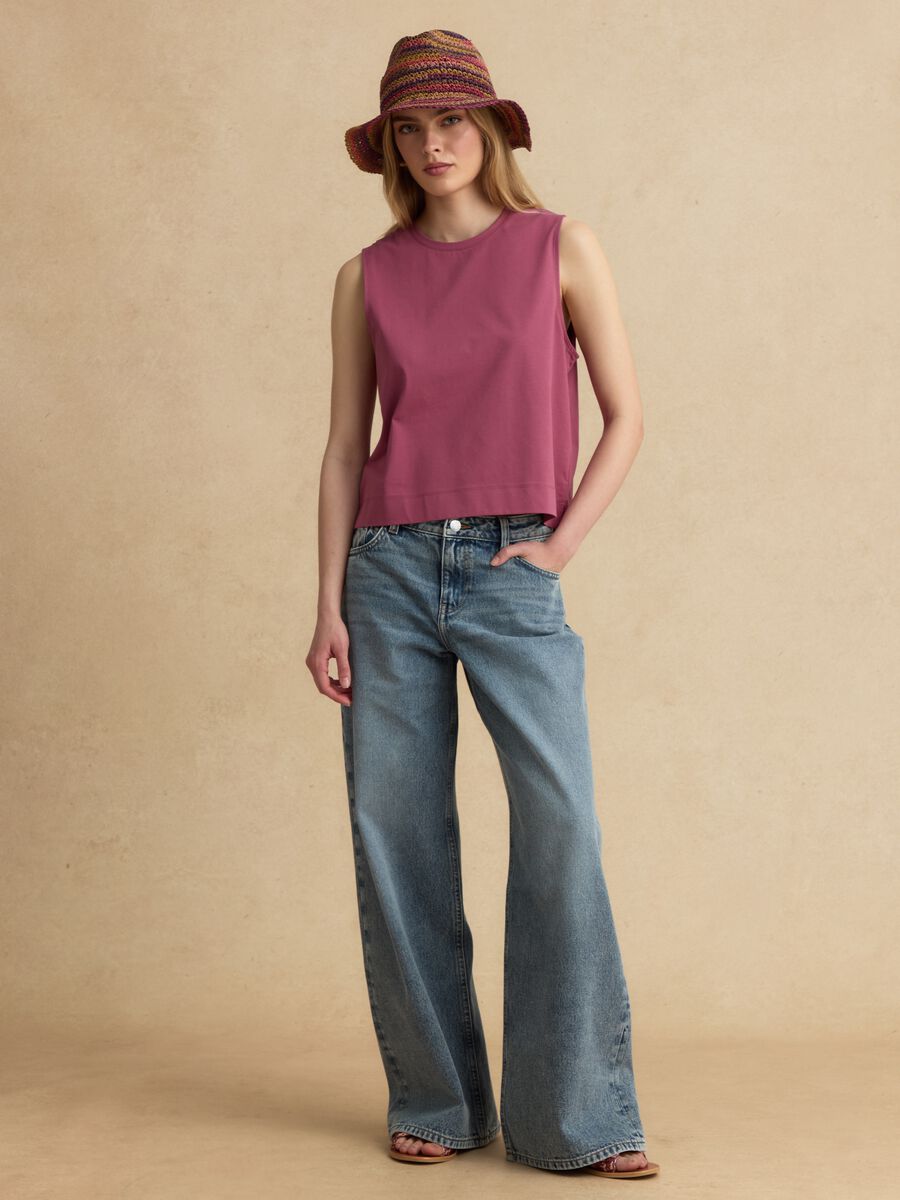 Rosa Tanktop aus Baumwollmix_0