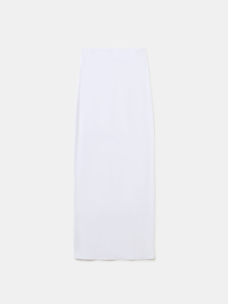 Long Pencil Skirt White_5
