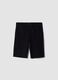Black cotton-blend boys&rsquo; comfort-fit shorts_0