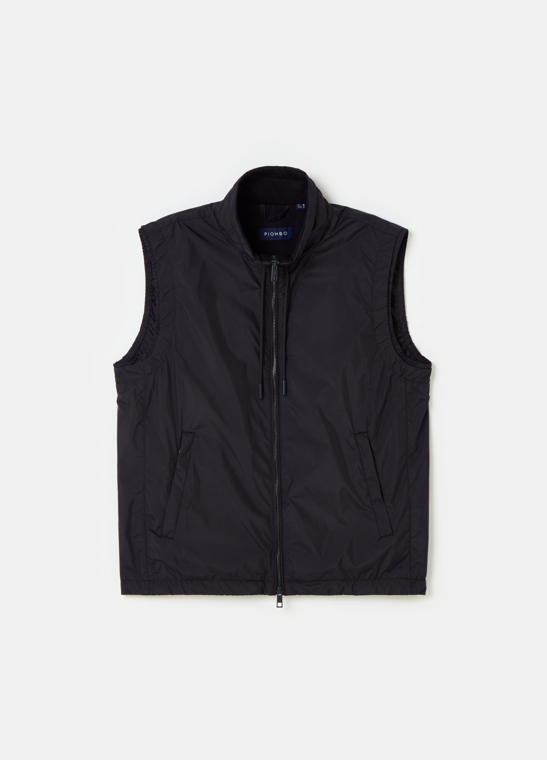 Contemporary full-zip gilet with high neck