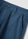 Blue regular-fit pure cotton chino Bermuda shorts_5